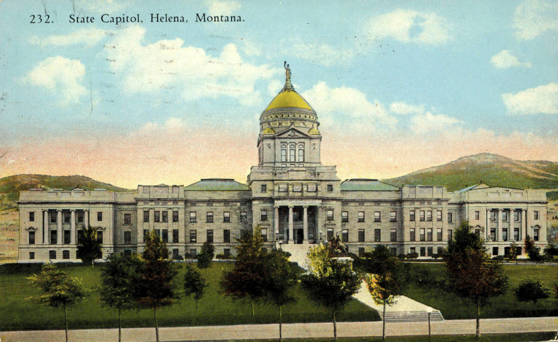 Montana State Capitol postcard, circa 1920s